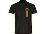 multifanshop Kinder T-Shirt - Dortmund - Streifen - Druck gelb - Kind