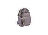 Cangaroo Kinderwagentasche Amelia, Rucksack Hauptfach, Seitenfächer Tragegriffe grau