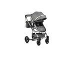 Moni Kinderwagen Gigi Babywanne umbaubar Sportsitz Wickeltasche Getränkehalter dunkelgrau