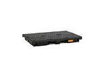 PE-Auffangwanne CEMO 220/6, mit 6 PE-Gitterrosten, B 1860 x T 1260 x H 200 mm, 220 l, für 6 x 200 l Fässer, bis 1800 kg