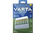 VARTA Batterie-Ladegerät Eco Charger Multi Recycled, für NiMH-Akkus, USB-C, 100-240 V, inkl. 8x AA 2100mAh Akkus