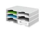 styro® Sortierstation styrodoc Standard, DIN C4, 3 Etagen/2-reihig/6 Fächer, grau/grau