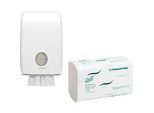 Sparset Scott Performance Interfold Falthandtücher, 30 x 212 St. + Gratis Spender