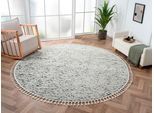 Myflair Möbel & Accessoires Hochflor-Teppich »Moroccan Rockface«, rund, 24 mm Höhe, modern, marokkanisches Design, meliert, flauschig weich, mit Fransen