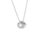 Kette mit Anhänger CELESTA, weiß, Halsketten, Damen, 42+3cm, Silber 925 (Sterlingsilber), L: 45 B: 15mm, glänzend, B:15mm