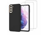 Hülle Galaxy S21 5G und 2 schutzfolien - Silikon - Schwarz