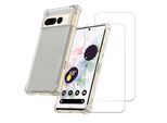 Hülle Google Pixel 7 Pro und 2 schutzfolien - TPU - Transparent
