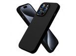 Hülle iPhone 15 Pro und 2 schutzfolien - Silikon - Schwarz