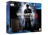 PlayStation 4 Slim 1000GB - Schwarz + Uncharted 4