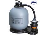 Sandfilteranlage GRE "FS500", grau, B:55,6cm H:82cm L:74,5cm, Kunststoff, Filteranlagen, Samoa Filter, 550 l/h