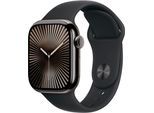 Smartwatch APPLE "Watch 10 Titan", grau, Smartwatches, 42mm, Cellular, S/M, Sport Band, Topseller