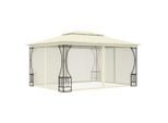 vidaXL Pavillon mit Netz 300x400x265 cm Creme