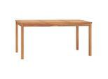 vidaXL Garten-Esstisch 160x80x77 cm Massivholz Teak