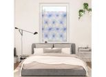 LICHTBLICK ORIGINAL Fensterfolie »Fensterfolie selbstklebend, Sichtschutz, Flower wheel - Blau«, 1 St., blickdicht, glattstatisch haftend