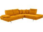 CALIA ITALIA Ecksofa "Toby Wing, L-Form, Designsofa mit sensationellem Sitzkomfort" Sitztiefenverstell.,wahlw. mit Kissen-Set, Füsse chrom glänzend