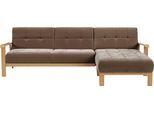 sit&more Ecksofa »Billund L-Form«, Armlehnen aus eichefarbigem Buchenholz, verschiedene Bezüge und Farben