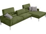 Egoitaliano Ecksofa »Masu, Design trifft sensationellen Sitzkomfort«, inkl. 2 Kissenrollen, Rückenelemente manuell verstellbar, Metallfüsse