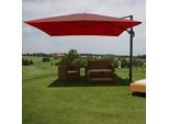 Ampelschirm MCW-A96, Gastronomie Sonnenschirm, 3x3m (Ø4,24m) Polyester/Alu 23kg ~ bordeaux ohne Ständer