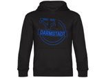 multifanshop Kapuzen Sweatshirt - Darmstadt - Meine Fankurve - Druck blau - Hoodie