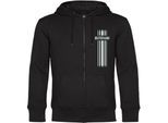 multifanshop Kapuzen Sweatshirt Jacke - Deutschland - Streifen - Druck weiß - Sweat