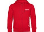 multifanshop Kapuzen Sweatshirt Jacke - Düsseldorf - Brust & Seite - Druck weiß - Jacke