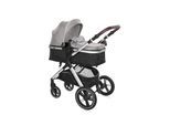 Lorelli Kinderwagen 2 in 1 Viola mit Adaptern, umbaubarer Sportsitz, bis 22 kg grau