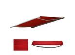 Ersatz-Bezug für Markise H124, Vollkassette Ersatzbezug Sonnenschutz 5x3m ~ Polyester bordeaux-rot