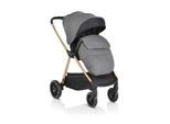 Cangaroo Kinderwagen 2 in 1 Hydra Babywanne Sportsitz Fußabdeckung Moskitonetz grau