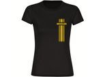 multifanshop Damen T-Shirt - Brasilien - Streifen - Druck grün - Frauen