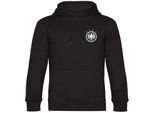 multifanshop Kapuzen Sweatshirt - Deutschland - Adler Retro - Druck weiß - Hoodie