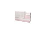 Lorelli Baby- Jugendbett Combo umbaubar 2 Kinder gleichzeitig Schaukelfunktion pink