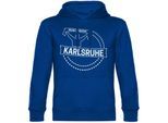 multifanshop Kapuzen Sweatshirt - Karlsruhe - Meine Fankurve - Druck weiß - Hoodie