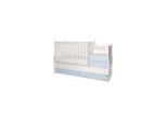 Lorelli Baby- Jugendbett Combo umbaubar 2 Kinder gleichzeitig Schaukelfunktion weiß blau