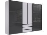 Schwebetürenschrank WIMEX "Magic by fresh to go", weiß (weiß, außentüren grauglas), B:300cm H:216cm T:65cm, Schränke, Schwebetürenschrank