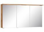 Spiegelschrank WELLTIME "Ravenna", braun (eichefarben), B:120cm H:66cm T:20cm, Holzwerkstoff, Schränke, Spiegelschrank, Breite 120 cm, mit LED Beleuchtung