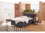 Boxbett HOME AFFAIRE "Lonrai", grau (anthrazit), B:148cm L:207cm, Komplettbetten, in H2,H3 & H4 und XXL - Überlänge 220cm wählbar, inkl. Topper