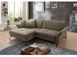 Ecksofa "SO 4400 V", grün (khaki), B:259cm H:84cm T:167cm, 100% Polyester, SET ONE BY MUSTERRING, Sofas, Ecksofa, wahlweise mit motorischer Bettfunktion & Kopfverstellung, Fuß schwarz
