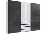 Schwebetürenschrank WIMEX "Magic by fresh to go", weiß (weiß, außentüren grauglas), B:300cm H:236cm T:65cm, Schränke, Schwebetürenschrank