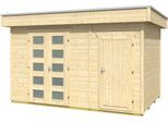 Gartenhaus SKANHOLZ "Venlo 3", beige (natur), Fußboden im Gartenhaus, Holzwerkstoff, Gartenhäuser, Gartenhaus