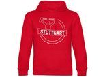 multifanshop Kapuzen Sweatshirt - Stuttgart - Meine Fankurve - Druck weiß - Hoodie