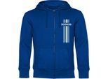 multifanshop Kapuzen Sweatshirt Jacke - Paderborn - Streifen - Druck weiß - Sweat