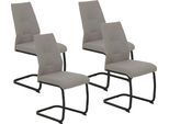 HELA Freischwinger »Ariana, Esszimmerstuhl«, (Set), 4 St., Zertifizierter "Waterfree" Stoff - sehr Robust, 140 kg belastbar