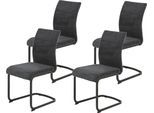 HELA Freischwinger »FABIA«, (Set), 4 St., Breitcord, 120 Kg belastbar, Stoff in Breitcord, 2er und 4er Set