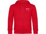 multifanshop Kapuzen Sweatshirt Jacke - Deutschland - Herzschlag - Druck weiß - Sweat