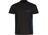 multifanshop Herren T-Shirt - Duisburg - Brust & Seite - Druck blau - Männer