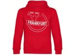 multifanshop Kapuzen Sweatshirt - Frankfurt - Meine Fankurve - Druck weiß - Hoodie