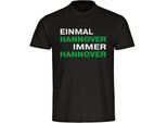 multifanshop Kinder T-Shirt - Hannover - Einmal Immer - Druck grün - Kind