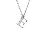 Kette mit Anhänger DIAMONDS BY ELLEN K. "Silber 925 mit 1x Diamant 0,008ct. Buchstabe E", weiß, Halsketten, Damen, 45+3cm, 0,01, Silber 925 (Sterlingsilber), L: 48 B: 12mm, glänzend, B:12mm