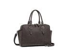 Schultertasche "Boho", Mädchen, Gr. B/H/T: 34cm x 24cm x 12cm onesize, braun (dunkelbraun), Polyurethan (PU), COLLEZIONE ALESSANDRO, Taschen Schultertasche, mit 2 Seitenfächern