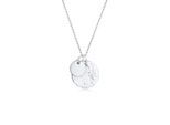 Kette mit Anhänger ELLI "Plättchen Münzen Organic Look 925 Silber", silber, Halsketten, Damen, 50, ohne Stein, Silber 925 (Sterlingsilber), L: 45
